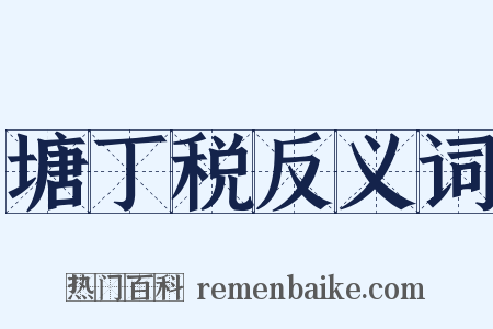 塘丁税反义词是什么意思的图片